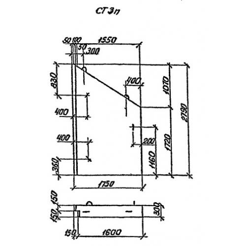 Стенка откосная СТ3 п.л. Шифр 2175РЧ, вып.1-1