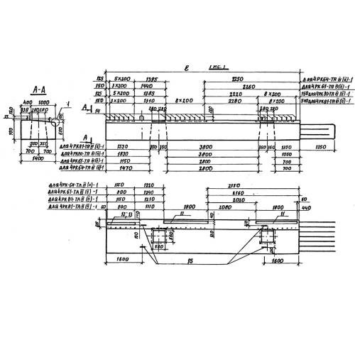 Блок ригеля 4РК64 ТАII-1,2 Серия 3.503.1-100