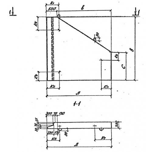 Откосная стенка СТ3л(п) Серия 3.501.1-144, вып.0-2