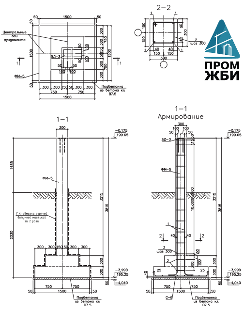 Фундамент ФМ5