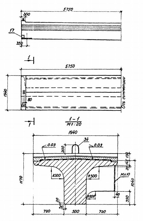 Балка ребристая БД115 Серия 3.501.1-146