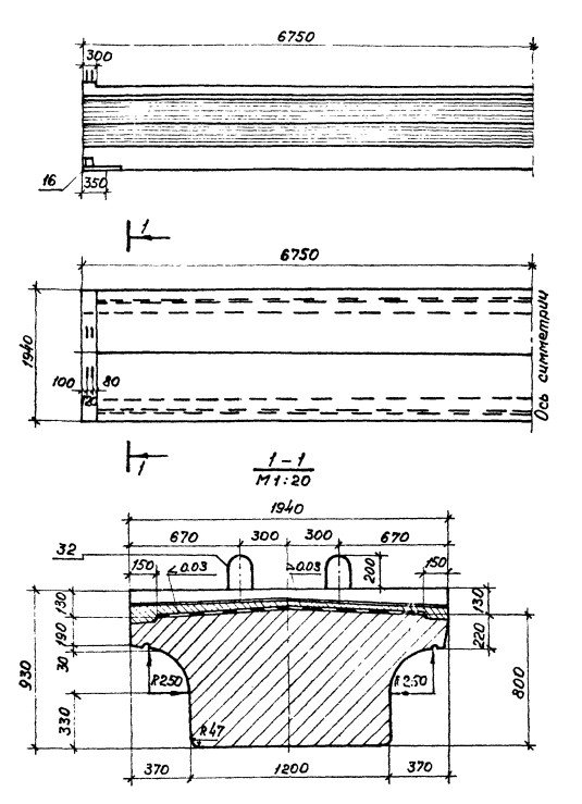 Балка ребристая БПД135-М АIII Серия 3.501.1-146