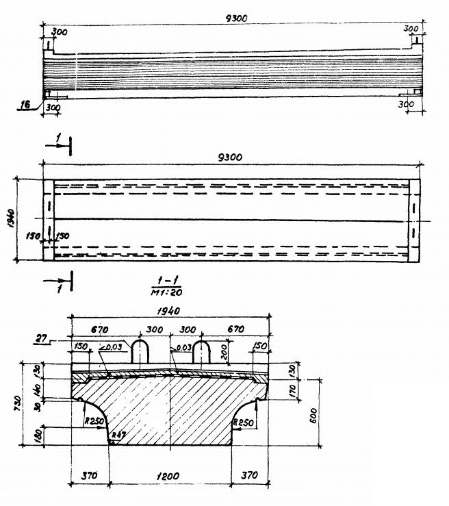 Балка ребристая БПД93-М1 Серия 3.501.1-146