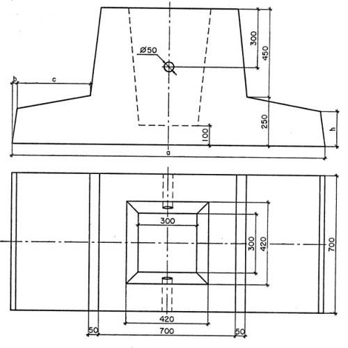 Фундамент для дорожного знака Ф-2, Серия 3.503.9-80