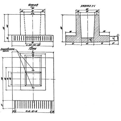 Фундамент Ф 3 Серия 3.503-28