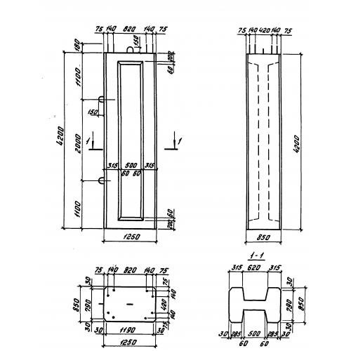 Фундамент Ф1-1 Серия 3.501.1-153.1