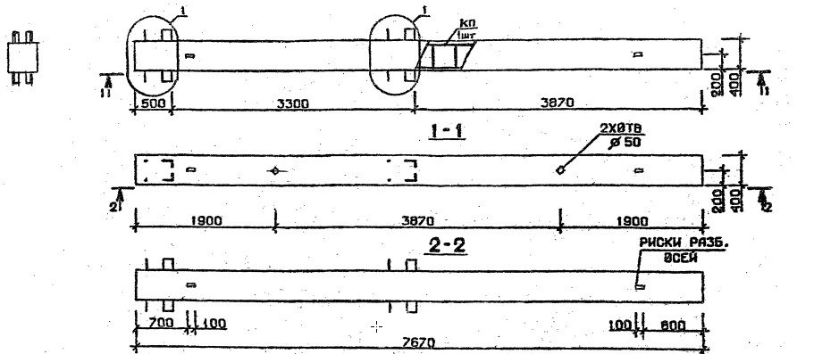 Колонна 1КБ 33.77-1-с Серия 1.020.1-2с/89