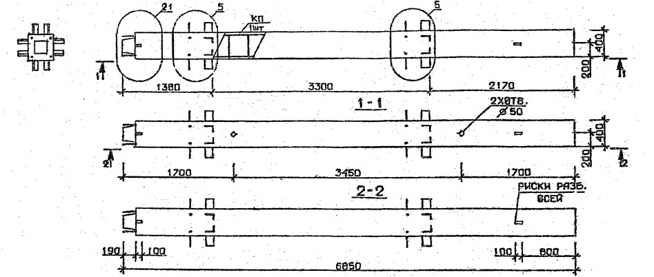 Колонна 2КН 33.69-9-с Серия 1.020.1-2с/89