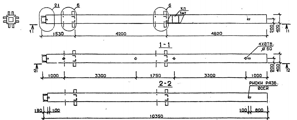 Колонна 2КН 42.104-6-сСерия 1.020.1-2с/89