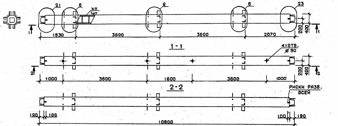 Колонна 2КС 36.108-9 Серия 1.020.1-2с/89