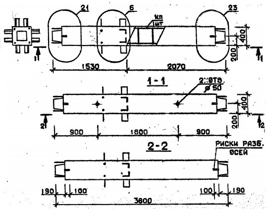 Колонна 2КС 36.36-9-с Серия 1.020.1-2с/89