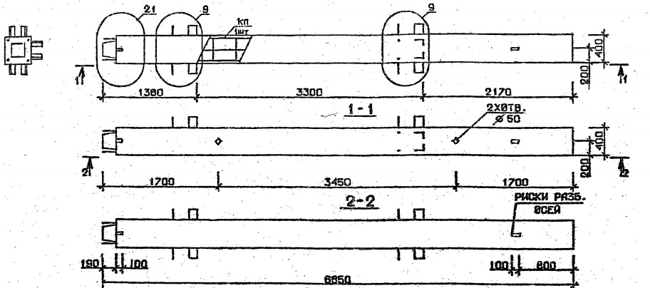 Колонна 3КН 33.69-9-с Серия 1.020.1-2с/89