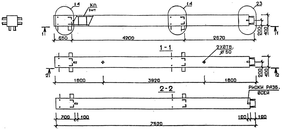 Колонна 4КВ 42.75-7 Серия 1.020.1-2с/89