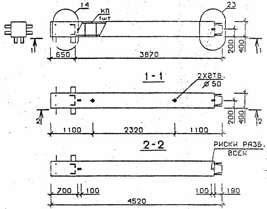 Колонна 4КВ 54.45-1-с Серия 1.020.1-2с/89