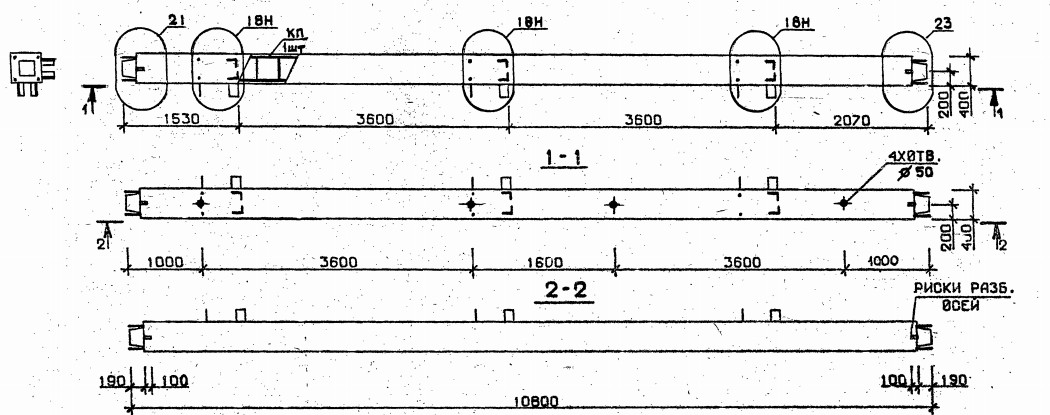 Колонна 5КС 36.108-11-сн Серия 1.020.1-2с/89