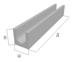 Лоток железобетонный Л 1-7 Серия 3.006.1-2