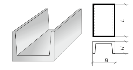 лоток железобетонный