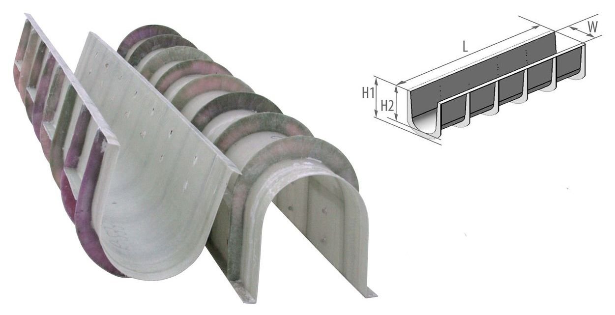 Лоток композитный дренажный ЛВЖ 1.5