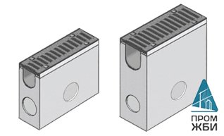 Пескоуловитель для лотка DN 100 «ГеммаДренаж», бетонный в комплекте с решеткой ВЧ-50