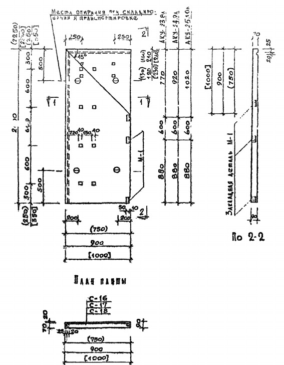 Плита карнизная АКУ-23.8л Серия 1.138-3