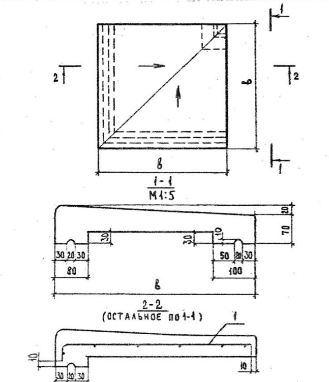 Плита парапетная ПП 6.6-т-1 Серия 1.238-1