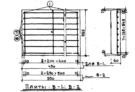 Плита перекрытия В2 Серия ТС 01-01