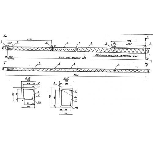 Стойка вибрированная железобетонная СВ 105-5 V(А) Серия 3.407.1-143