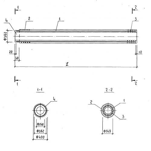 Свая полая круглая СК 6-40 Т1 Серия 3.015-5/86