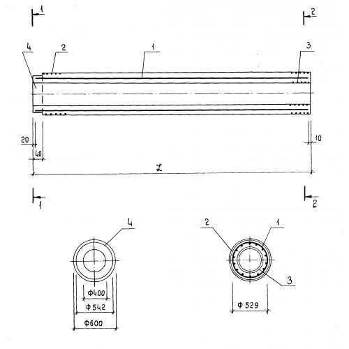 Свая полая круглая СК 10-60 Т3 Серия 3.015-5/86